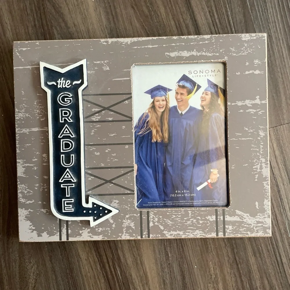 Sonoma Blue and Gray Graduation Picture Frame Accents